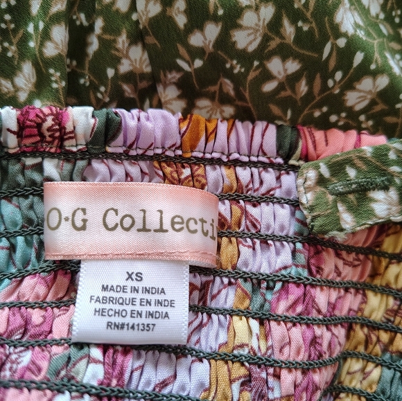 B. O. G. COLLECTIVE Floral Green Maxi Dress Size XS. - Picture 6 of 8